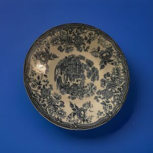 Royal Staffordshire Clarice Cliff Tonquin Saucers 6” Set Of 2 Blue